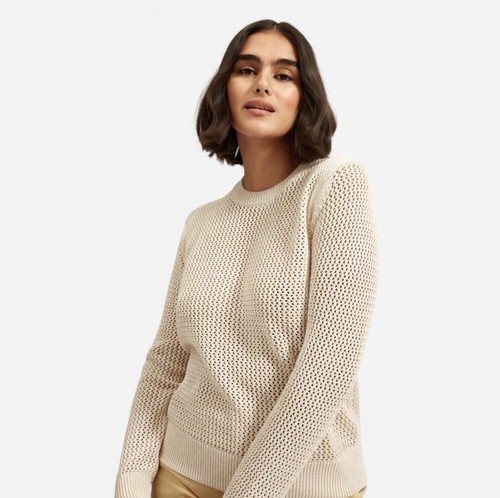 Everlane Mesh Soft Cotton Crew (Size XS 