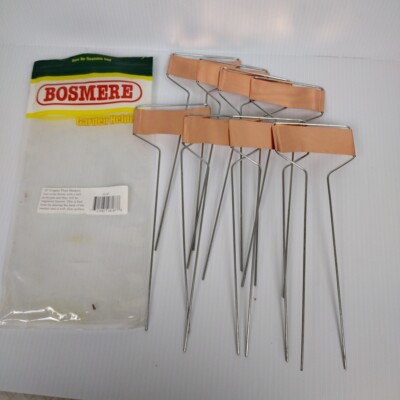 BOSMERE Garden Helpers - 10'' Copper Plant Markers - Set of 8 in Open Package