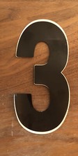 Vintage BMX Bicycle 3 Black Number Decals - 7" BMX MX Vinyl Sticker