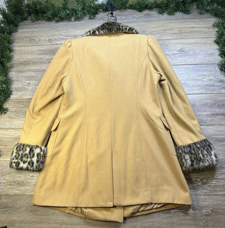 Abrigo INTERNATIONAL CONCEPT Piel Sintética Guisante Talla Grande Mujer’s Chaqueta Tostada Leopardo Foto 4 de 4