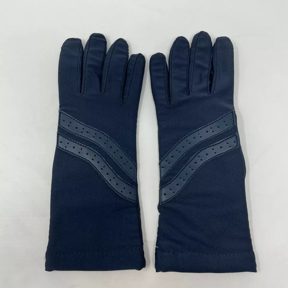 Navy blue on sale leather gloves womens