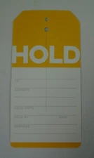Qty. 50 Hold Tags with Slit Merchandise Tags Yellow / White 