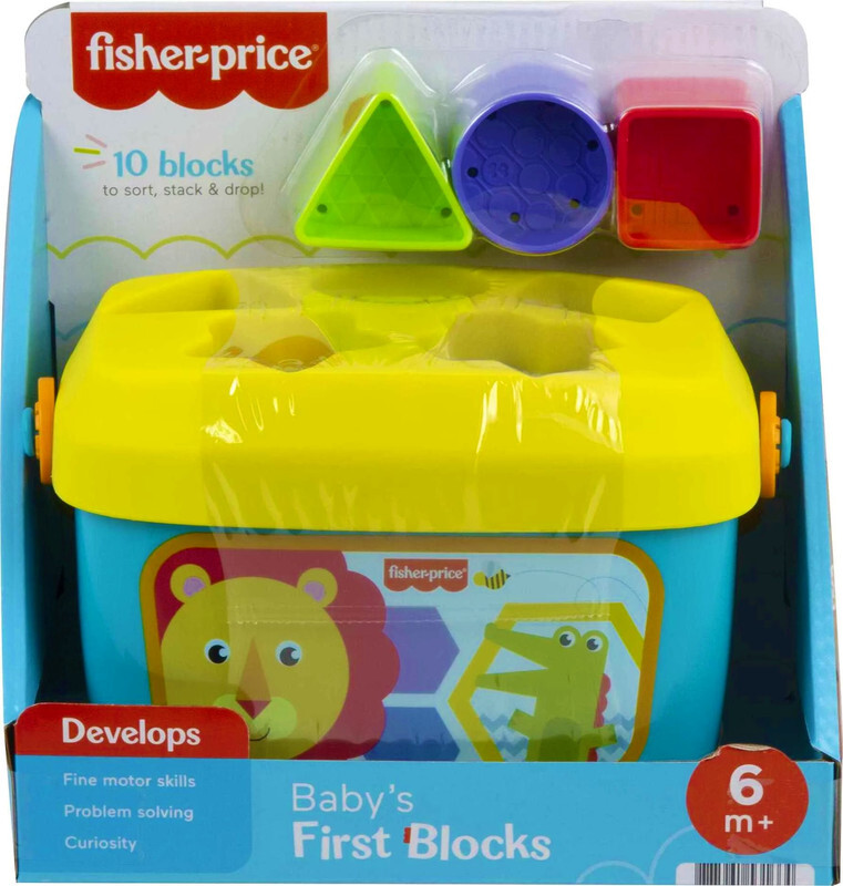 Fisher-Price Baby?s First Blocks Shape Sorting Toy Storage Bucket