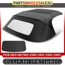 New Black Convertible Soft Top With Plastic Window For Geo Metro 1990 1991-1993