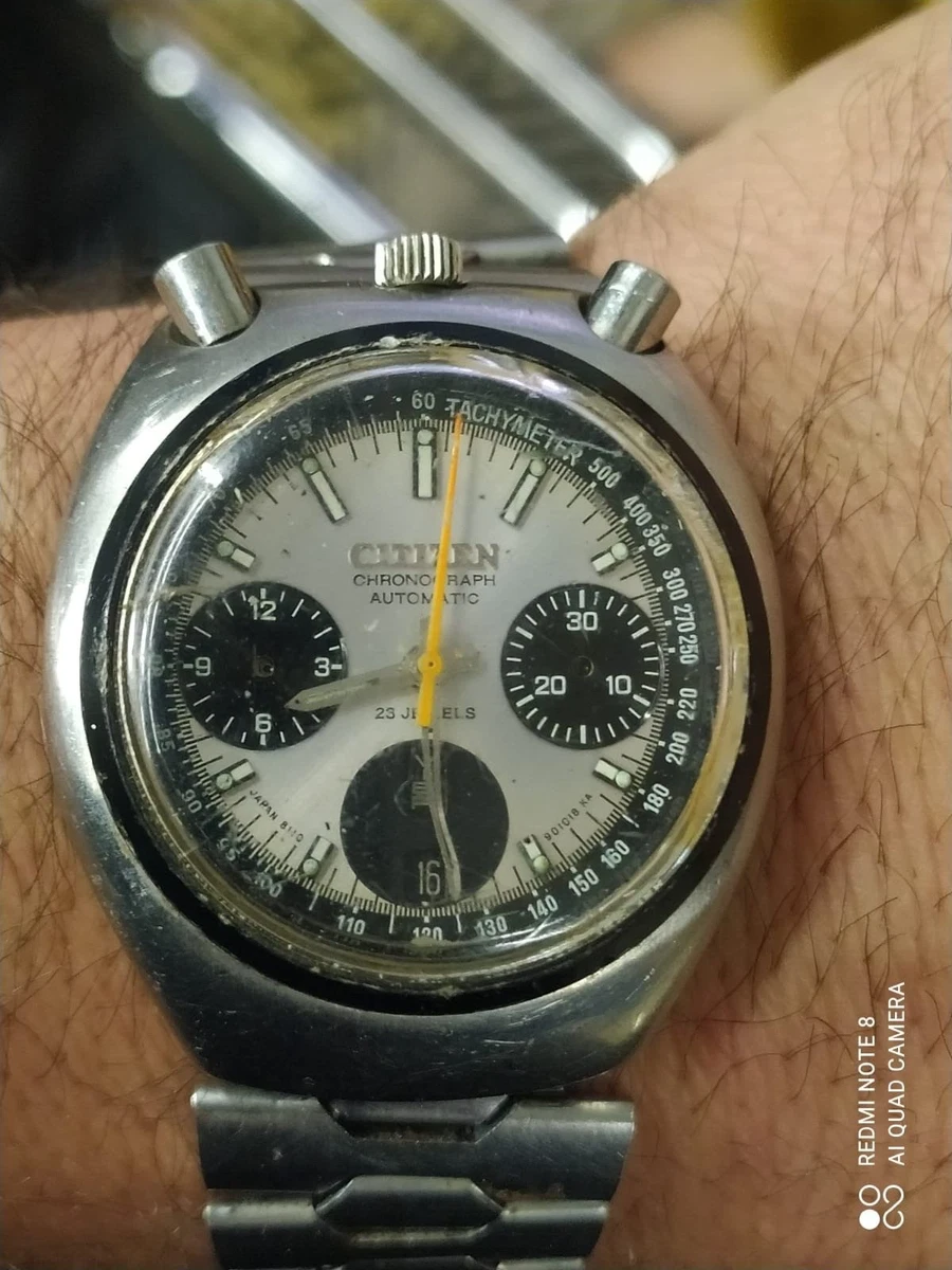 CITIZEN BULLHEAD 8110 PANDA CHRONOGRAPH not work good balance need service Watch