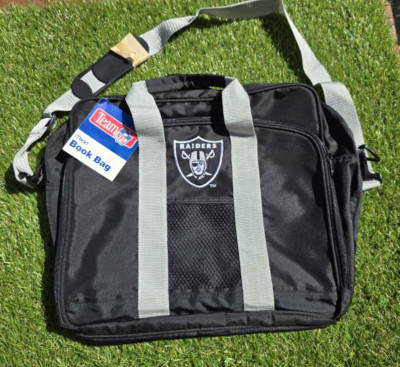 Vintage 1990s Mead NFL Raiders Messenger Carry-on Gym Laptop Book Bag NWT 