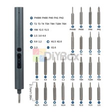 Mini Rechargeable Cordless Electric Screwdriver Drill Bits Set Power Tool USB