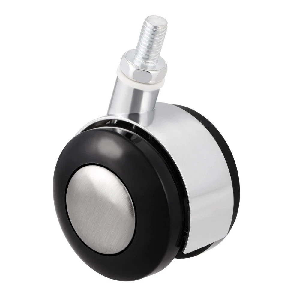 8 Pcs Bürostuhl Rad 2 Inch Zwillingsrad M8x15 Gewindestiel Drehgelenk - Bild 3 von 4