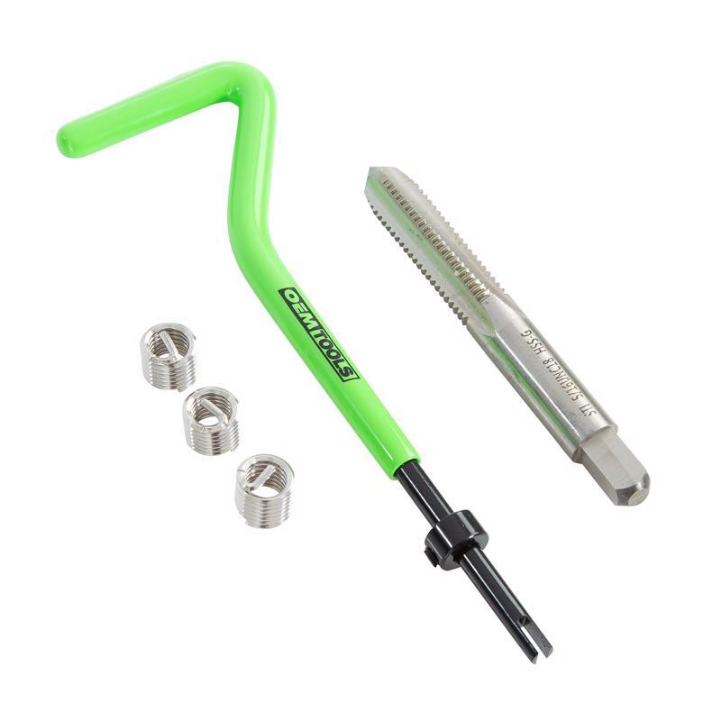 OEMTOOLS 5/16 in. Stainless Steel Non Locking Helical Thread Repair Kit UNC 5/16