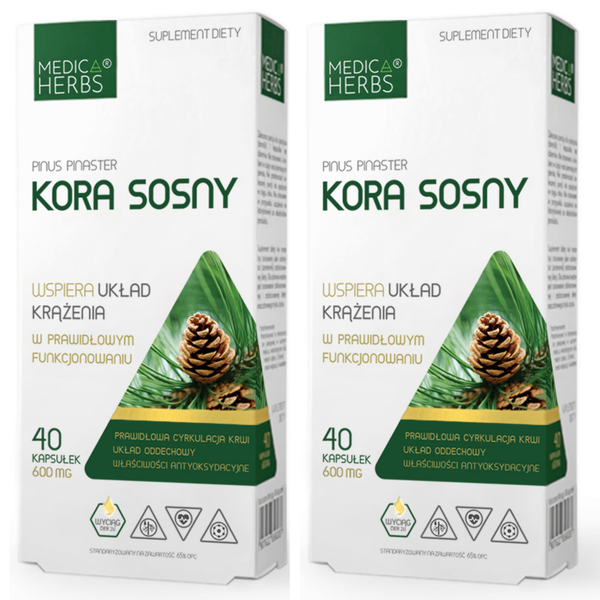 Pinienrindenextrakt 600Mg 80 Kapseln - Kiefernrinden Extrakt Opc - Medica Herbs-image