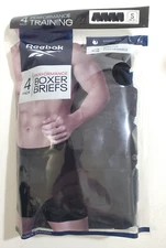 REEBOK MEN’S Performance SMALL 28-30 Training Boxer Briefs 4 Pack Speedwick NEW
