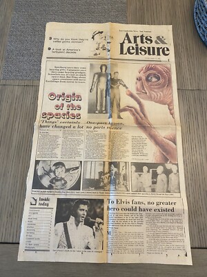 1982 E.T.  COVER NEWSPAPER Sun Sentinel Elvis Presley RARE Universal Studios