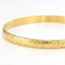 18ct Heavy Yellow Gold Plated Embossed Filigr...