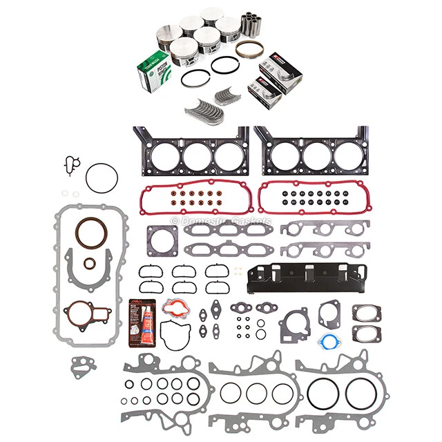 Full Gasket Set Bearings Pistons Fit 04-10 Chrysler Dodge Grand Caravan 3.8L - Image 2 of 4