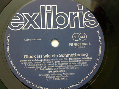 NANA MOUSKOURI Glück ist wie ein Schmetterling SCHWEIZER EX