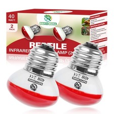 Reptile Heat Lamp Infrared UVA Red 40W Basking Spot Light 2 Pack