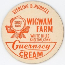 Milk Bottle Cap Insert- WIGWAM FARM -White Hi...