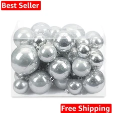 40ct Christmas Ball Plated Ornaments Tree Collection for Holiday Wedding Part...