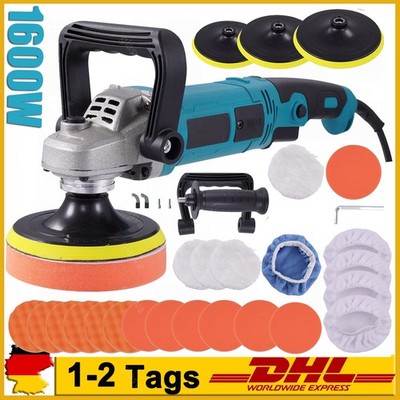 1600W Poliermaschine Auto Polierer 6 Variable Geschwindigkeit Poliergerät Polier