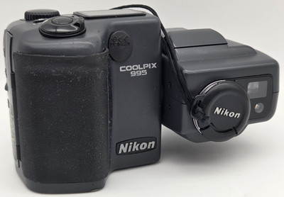 Nikon COOLPIX 995 3.2MP Digital Camera Black Memory Card Tested - READ Fast Ship
