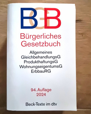 dtv BGB Bürgerliches Gesetzbuch Beck-Texte im dtv 94. Auflage 2024 Tb
