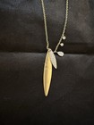 Meira T 14k Yellow Gold Diamond Leaf Necklace — photo 1