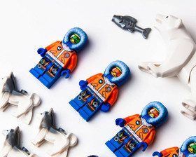 LEGO Arctic Minifigure Lot - Polar Bear Husky Dogs - Base Camp - 60036 (brr