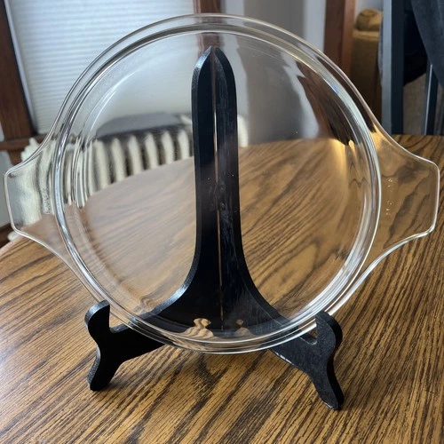 Pyrex Glass Lid 475-C14 11 " From Tab to Tab 9"Diameter Replace Corning VTG USA