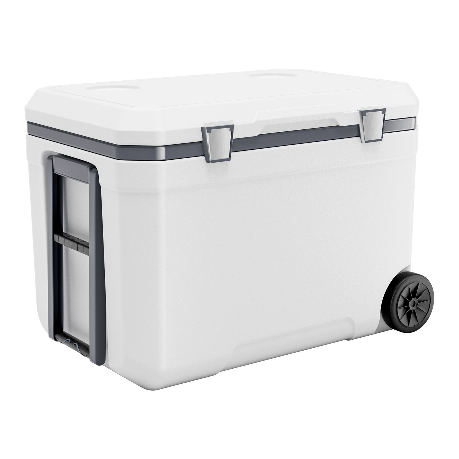 , 45 Qt Wheeled Cooler With Ice Retention, Heavy-duty Handle