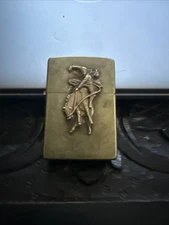 Vintage 1994 Marlboro Bucking Bronco Brass Zippo Lighter (542) E