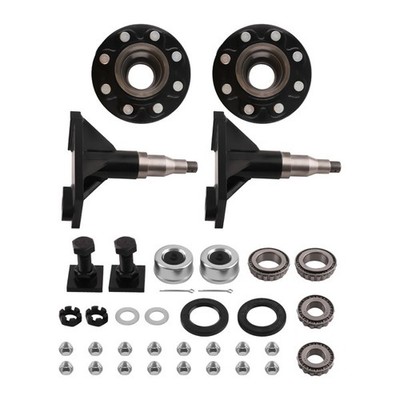 8x 6.5 Lug Bolt On Wheel for shipping Container Hub Spindle Kit Steel&Cast Iron
