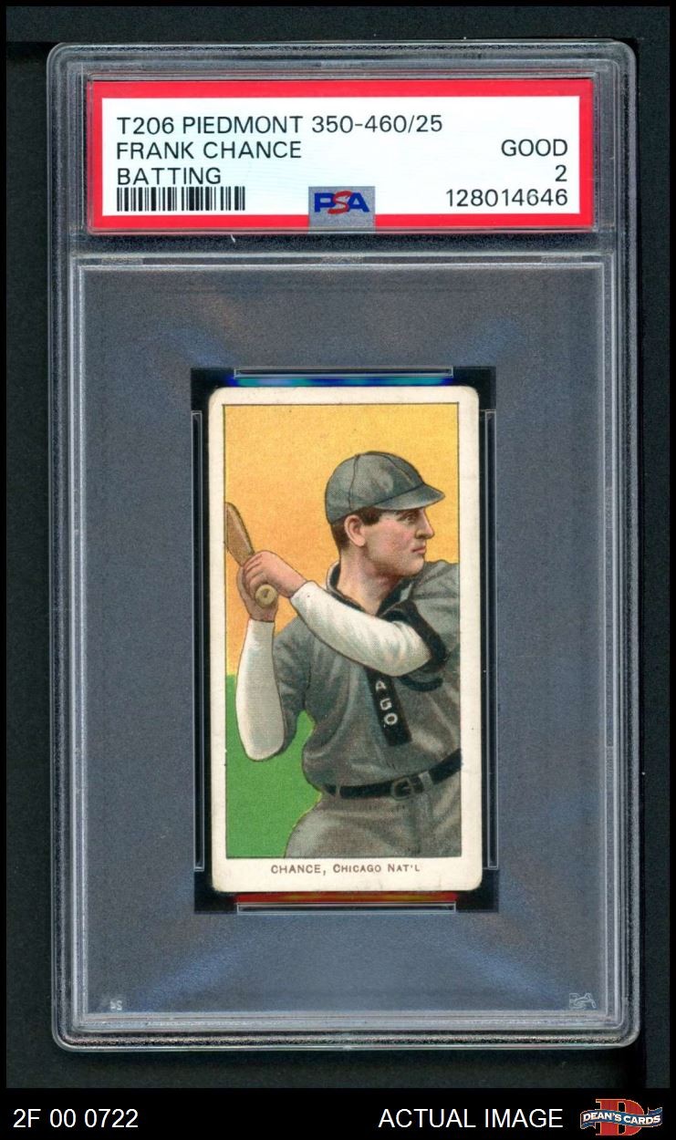 1909 T206 Frank Chance Batting Cubs HOF VARIATION PSA 2 - GOOD
