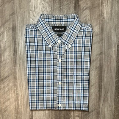 Bonobos Standard Fit Checkered Long Sleeve Button Down - Medium