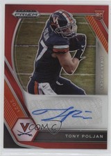 2021 Panini Prizm Draft Picks Red 59/199 Tony Poljan #DPA-TOP Auto 04tw