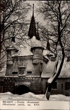 RPPC Brasov Poarta Ecaterina Monument Istoric vintage postcard n158