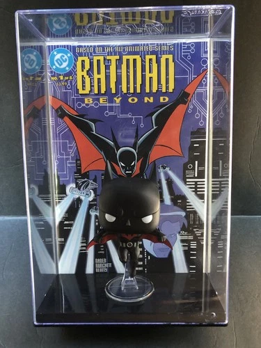 Custom - Batman Beyond #458 Funko Pop, Case & Matching Comic Book #1 backdrop