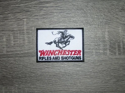 Winchester Rifles & Shotguns Gunmaker Embroidered Iron On Patch 3.5" x 2.5"