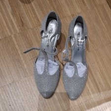 Tamaris Damen Mary-Jane Ballerinas Silber Gli...