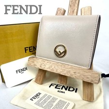 Fendi Women's Compact Wallet with Logo Plate and Gold Hardware, Excellent