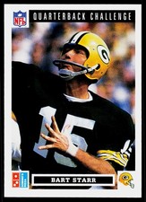 Bart Starr, 1991 Upper Deck Domino's The Quarterbacks, #42, Green Bay Packers,