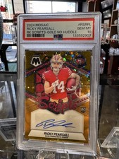 2024 Panini Mosaic Ricky Pearsall Rookie Scripts Gold No Huddle RC 10 Gem Mint