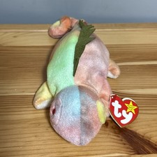 Ty Beanie Baby Iggy the Iguana 9" Beanbag Plush Lizard Tie Dyed Red Eyes W/ Tag