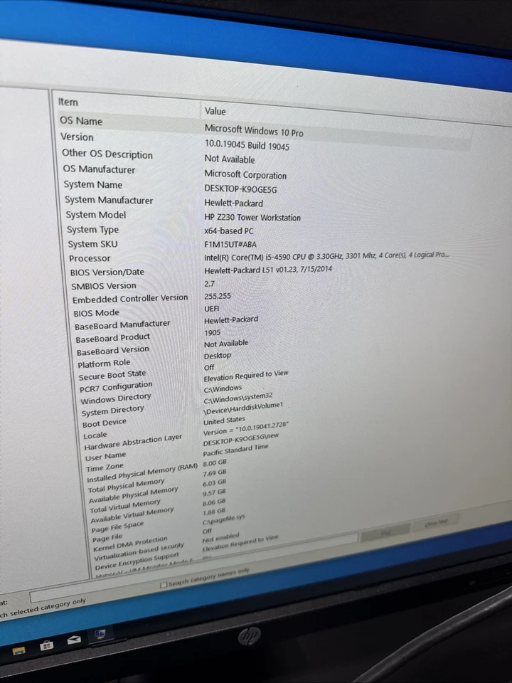 Рабочая станция HP Z230 Tower MT Intel i5-4590 3,3 ГГц 8 ГБ RAM 1 ТБ Win 10 - Изображение 2 из 4