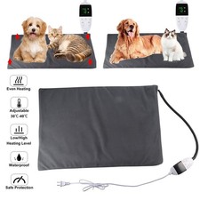 Pet Heating Pad Cats Electric Outdoor Dog Warming Bed Mat with Chew Resistant US