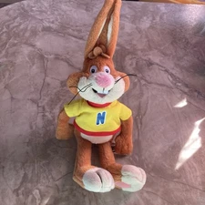 11" Nestle Nesquik plush bunny rabbit mascot Milk Made wearing Fun yellow shirt