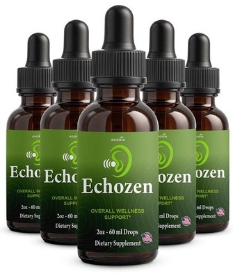 (5 Pack) EchoZen Drops, EchoZen Tinnitus Support Liquid Supplement