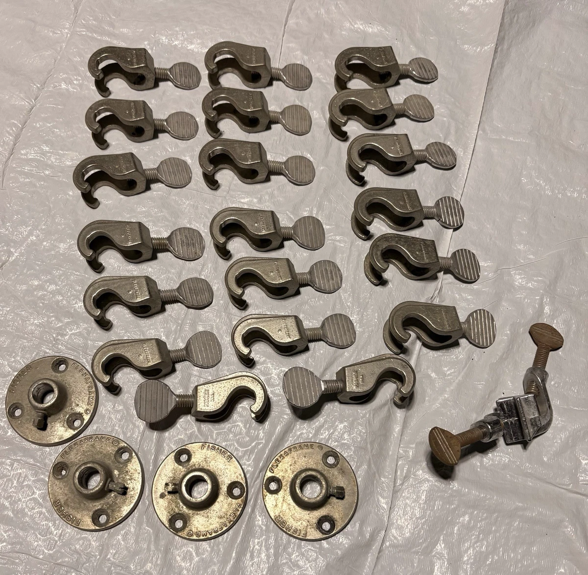 QWORK® 66 Pezzi Fascette per Tubi, Fascette per Tubi Tipo P con Cuscinetto Gomma, 6/8/10/13/16/19/25mm Morsetto per Tubi Acciaio Inossidabile 304, per Auto, Marina, Industria
