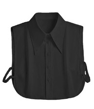 Fake Collar Detachable Dickey Blouse Half Medium, Big Black