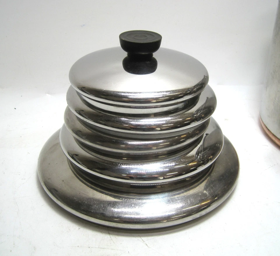 11 Piece Revere Ware Copper Bottom Pans 8qt 6qt 3qt 2qt 1.5qt 1qt #10 - Image 4 of 4