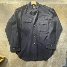 Antique 30s? Pettibone Bros Wool Police Shirt Cincinnati Navy Blue XL Display